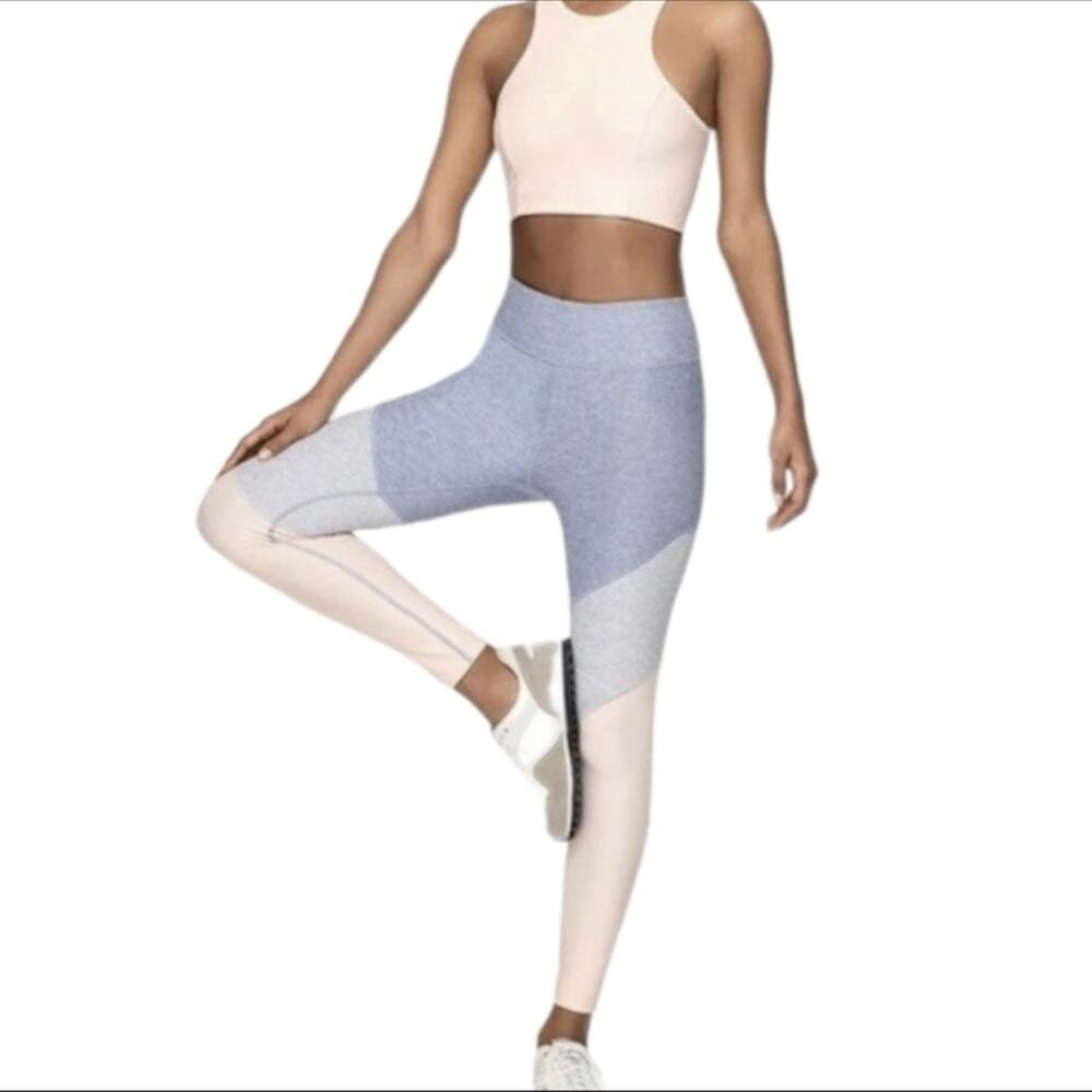 Outdoor Voices Tri-Color 7/8 Springs Leggings Color Block Size Small